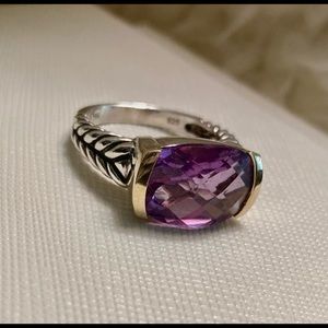 14k & Sterling Silver Amethyst Ring